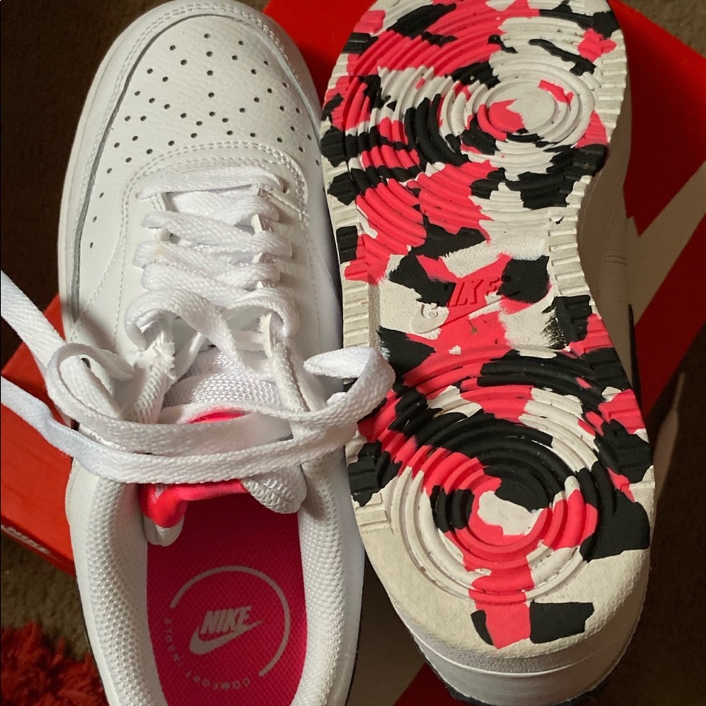 Nike court vision low top sneakers. Size 8 women